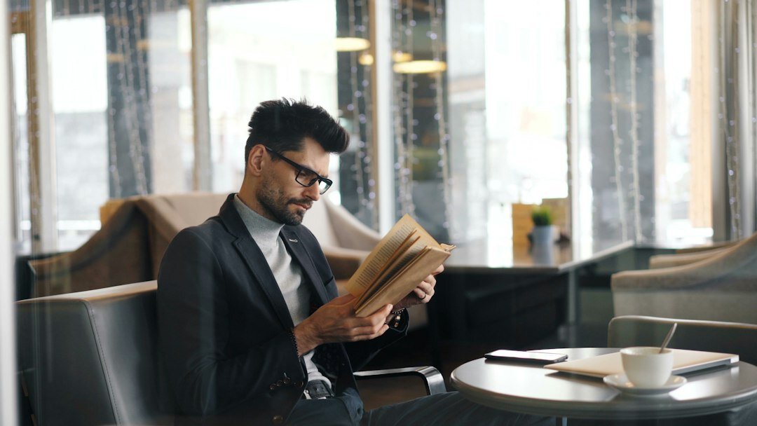beginner investor reading book